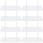 Yaegoo 8 Pack Grid Wall Shelves, White Wire Straight Shelf With Hook, Hanging.... Fixed Price $35.19.