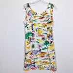 Vintage Jams World Sleeveless Shift Dress Size 9 Tropical Reef Fish Print Pocket. Fixed Price $44.09.