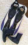 Aqualung Womens Shot Fx Scuba Diving Fins + Ellie 5MM Booties - Twilight Purple. Fixed Price $120.00.