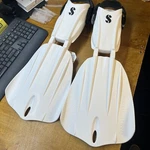 Scubapro - Seawing Nova Fins Medium White Diving Snorkeling Open Heel. Fixed Price $225.00.