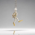 Scuba Diving Pendant Jewelry 925 Silver Gold-plated Dive Necklace Ocean Lovers. Fixed Price $83.07.