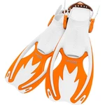 Used Cressi Rocks Kid Fins White Orange Large/x-large. Fixed Price $9.99.