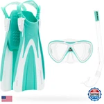 Cressi Seashell Seekers Snorkeling Aqua Green/white S/m SE279132. Fixed Price $46.11.