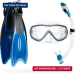 Cressi Adult Light Weight Premium Travel Snorkel Set - Mask & Fins Made Italy. Fixed Price $185.54.