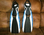 Aqualung Phazer Scuba Diving Snorkeling Fins Good Shape Blue Black White. Fixed Price $45.99.