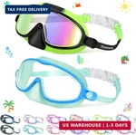 Vvinca 2 Pcs Kids-swim-goggles With Nose Cover, Swimming Diving Mask Wide View. Fixed Price $33.40.