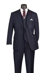 Men's Regular Fit 3-PIECE Tone Stripe Suit Navy Vinci. Fixed Price $179.95.