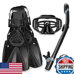 Aosdero Mask Fins Snorkeling Gear For Adults Women Panoramic View Diving. Fixed Price $91.42.