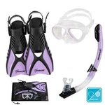 Seavenger Kids Dry Top Snorkel Mask Fins Bag Travel Set - Soft Lavender Xs. Fixed Price $34.99.
