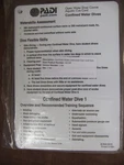 Padi Confined Water Aquatic Cue Card (set Of 6). Fixed Price $14.43.