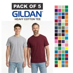 Gildan Heavy Cotton T-shirt 5000 Unisex Plain Short Sleeves 5-PACK Tees Bulk Lot. Fixed Price $43.96.
