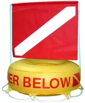 Scuba Diving Deluxe Diver Below Inflatable Float & Flag Buoy. Fixed Price $46.99.
