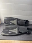 Scubapro Jet Sport Black & Gray Open Heel Fins, Size X-small. Fixed Price $35.00.