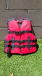 Hardcore Water Sports Youth Fully Enclosed Neo/polylife Jacket Vest (red). Fixed Price $14.00.