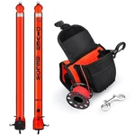 Owekfifv Surface Marker Buoy Scuba With Reel, 6FT High 6FEET+100FEET, Red. Fixed Price $82.52.