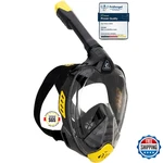 Cressi Bali Full Face Snorkel Mask Black/yellow S/m 2024 ANTI-FOG/CO2. Fixed Price $82.74.