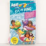 Vtg Inflatable Split Swim Ring Purple Rhinoceros By Aqua Leisure Splash 1991. Fixed Price $8.49.