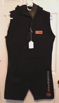 Scubapro S-tek Step-in Shorty/jacket With Hood, 7MM, Men's Med, Black, Wetsuit. Fixed Price $75.00.