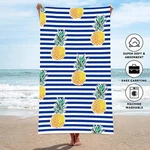 Nov Fourth Oversized Beach Towel 30X61 Microfiber Striped Pineapple. Fixed Price $11.99.