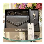 Nine West Black Crossbody Bag With Key Chain, Zipper Accents & Inner Pockets. Fixed Price $70.00.