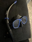 Wave Runner /free-diving Mask With Snorkel Black Silicon And Straps. Fixed Price $42.39.