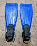 Wenoka Sea Style Reeflex Diving Fins Xs, Blue, Open Heel - Scuba Snorkeling. Fixed Price $10.00.