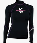 Scubapro Upf 80 T-flex Long Sleeve Rash Guard Women's Size Black/purple Nwt. Fixed Price $66.26.