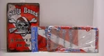 Salty Bones Skull Pirate Flag Sign Diver License Plate & Metal Frame 3PC. Fixed Price $24.95.