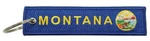 Montana State Flag Key Chain, 100% Embroidered, Big Sky Country Missoula Bozeman. Fixed Price $7.95.