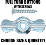 Full Turn Button Storm/screen Door Latch 1.75 2" Metal Steel Clip Thumb Retainer. Fixed Price $7.83.
