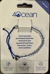 4OCEAN Conservation Bracelet Signature Blue Clear Beads With Charm Nwt. Fixed Price $14.99.