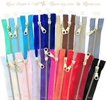 3 - 10PC 8 12 Inch Brass Donut Pull Zipper Pink Black Off White Ivory Natural. Fixed Price $21.99.