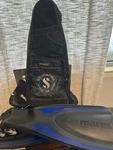 Scubapro Mesh /canvas Sack Dive Snorkel Bag W/mares Shoes & Fins. Fixed Price $90.00.