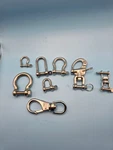 Lot Of 8 Stainless Steel Shackles Clips Swivel Snap Hooks Marine Hardware. Fixed Price $35.00.