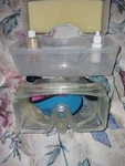 Lot Of Two Vintage Mask Mate Diving Tempered Dive Goggles & Scuba Snorkels. Fixed Price $62.00.