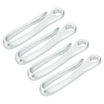 Patikil Fish Hook Keychain, 4 Pcs Alloy U Shape 69X15.6MM, Chrome Plated. Fixed Price $12.30.