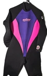 Seaquest-black/pink/purple Neoprene, Womens Thermal Diving Wet Suit-(m). Fixed Price $19.95.