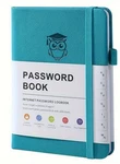 Password Organizer Book With Tabs Hardbound Internet Log Diary Blue Aqua. Fixed Price $9.99.