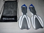 Oceanic EN16804:2015 Blue White Gray Diving Fins Us Men 9-13 Wmn 10-14. Fixed Price $47.87.