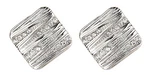 Silver Clip On Earrings Luxury Stud With Clear Crystals - Clara. Fixed Price $17.48.