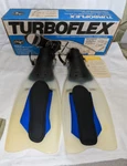 Dacor Turbo Flex Scuba Diving Fins Size Small Tpf-l 4157-00 Black Clear Italy. Fixed Price $79.95.