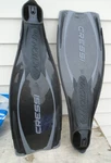 New Cressi Reaction Pro Swim Dive Fins 42/43 8/9 Black Snorkel. Fixed Price $63.99.