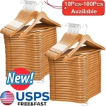 Wooden Hangers Pack Of 20 & 50 100 Coat Premium Natural Finish Home. Fixed Price $96.98.
