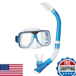 Tusa Sport Adult Liberator Mask And Snorkel Combo Clear Blue UC-5019P-CB. Fixed Price $83.01.