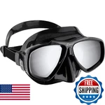 Cressi Focus 2-LENS Masks, Black/black, Silver Mirrored. Fixed Price $137.15.