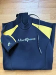 Neo Sport 3MM Shorty Wetsuit Men Swim Diving Black/yellow Zip Back X-span. Fixed Price $24.49.