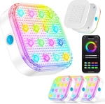 Pool Lights, Rechargeable Smart Magnetic Underwater With App Control, Dimm. Fixed Price $79.58.