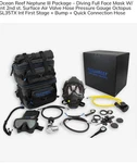 Ocean Reef Neptune Iii Divers Full Face Diving Mask Medium/large Black Package. Fixed Price $1600.00.