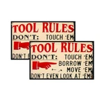 2PACK Warning Rules Decal Sticker Funny For Toolbox Self Adhesive 4X3IN. Fixed Price $31.33.