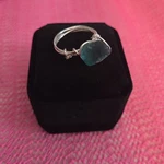 Sea Glass Ring Aqua Size 9 Aruba. Fixed Price $12.00.